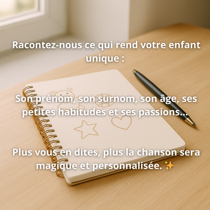 Chanson personnalisée pour enfant