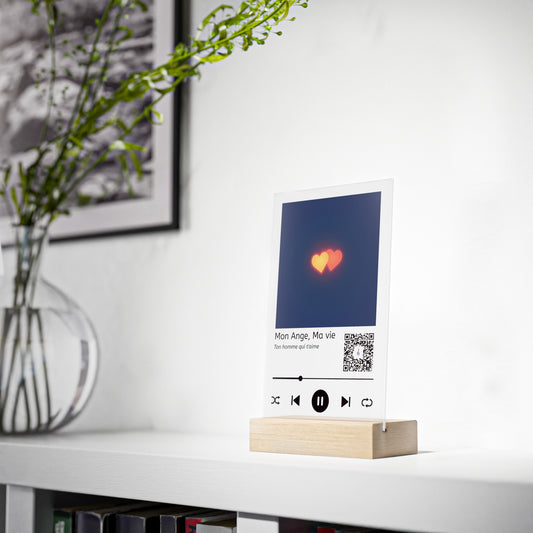 Plaque Chanson avec QR Code
